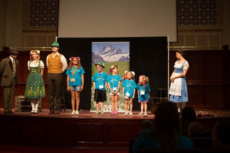 Kids performing the sound of music