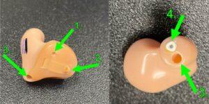 diagram of a In-the-ear (ITE) or In-the-Canal (ITC) Hearing aids