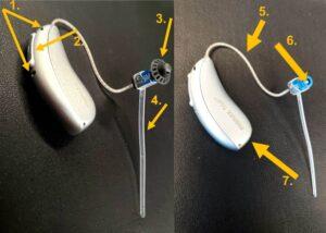 diagram of the structure of a RIC Hearing Aid