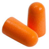 foam ear plugs in orange
