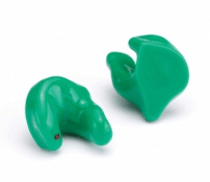 green solid custom made ear plugs