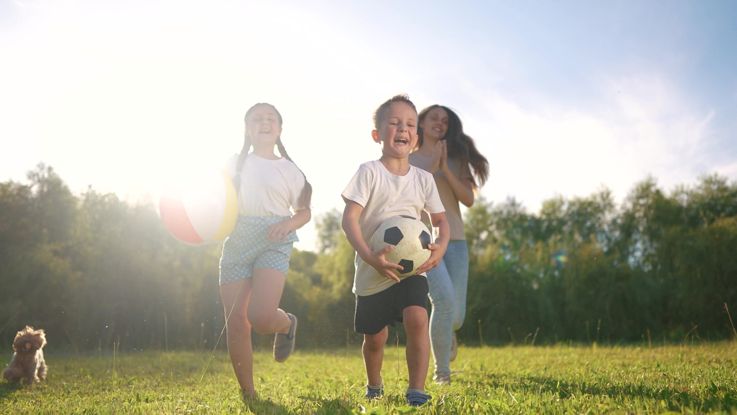 Kids playing outside.
